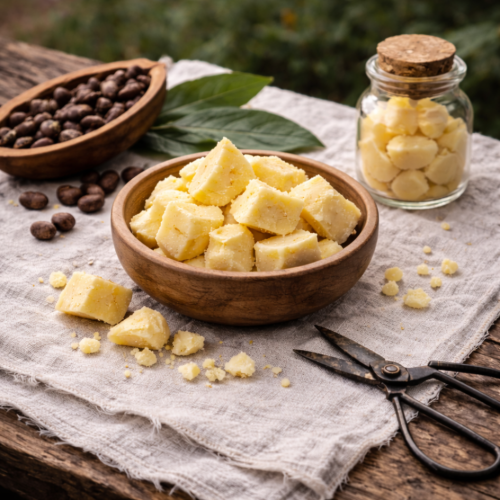 Cocoa Butter used in Posy Potions soaps and lotions