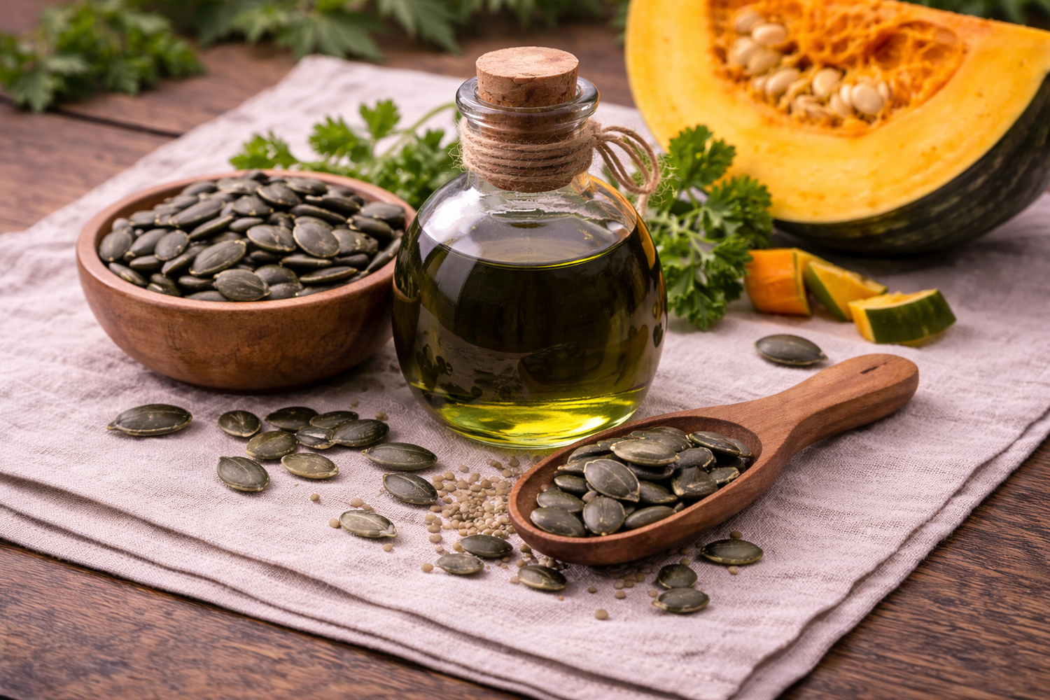 Pumpkin Seed Oil used in Posy Potions soaps and lotions
